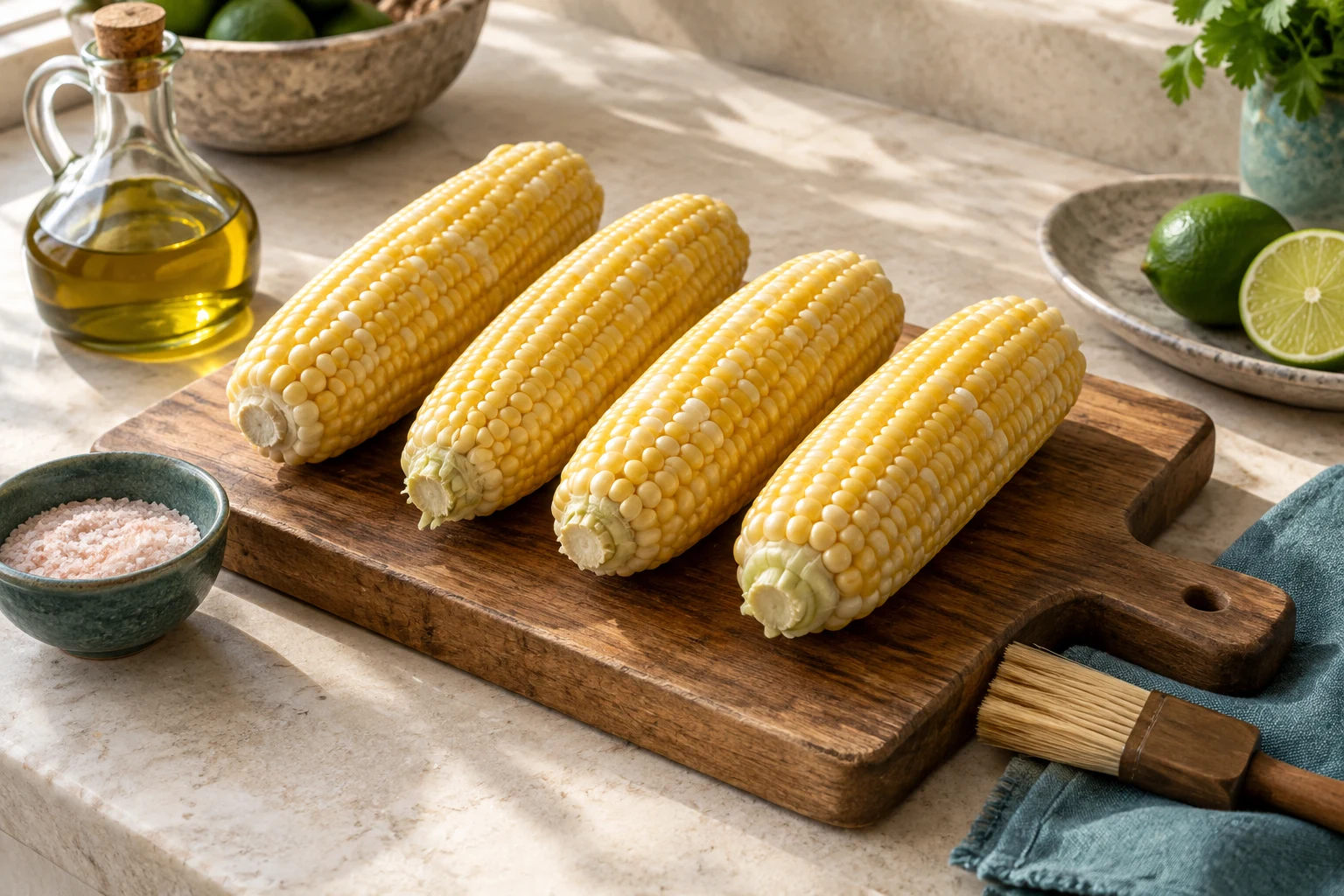 Prepare the corn & seasoning