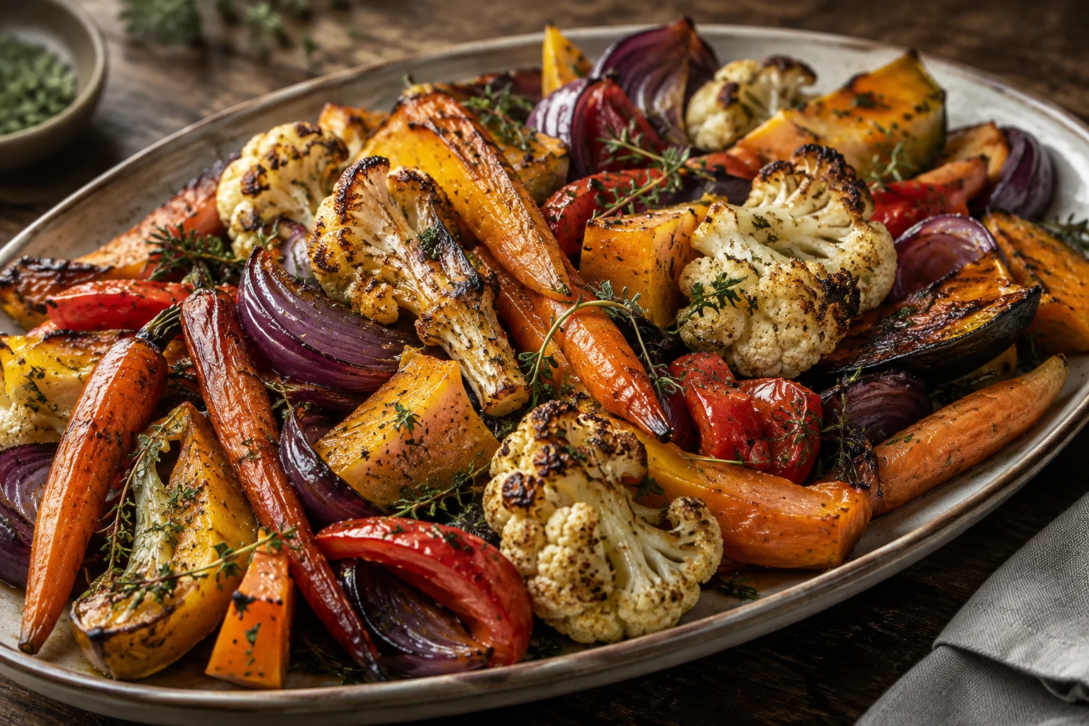 Lemon & sea salt roasted vegetables