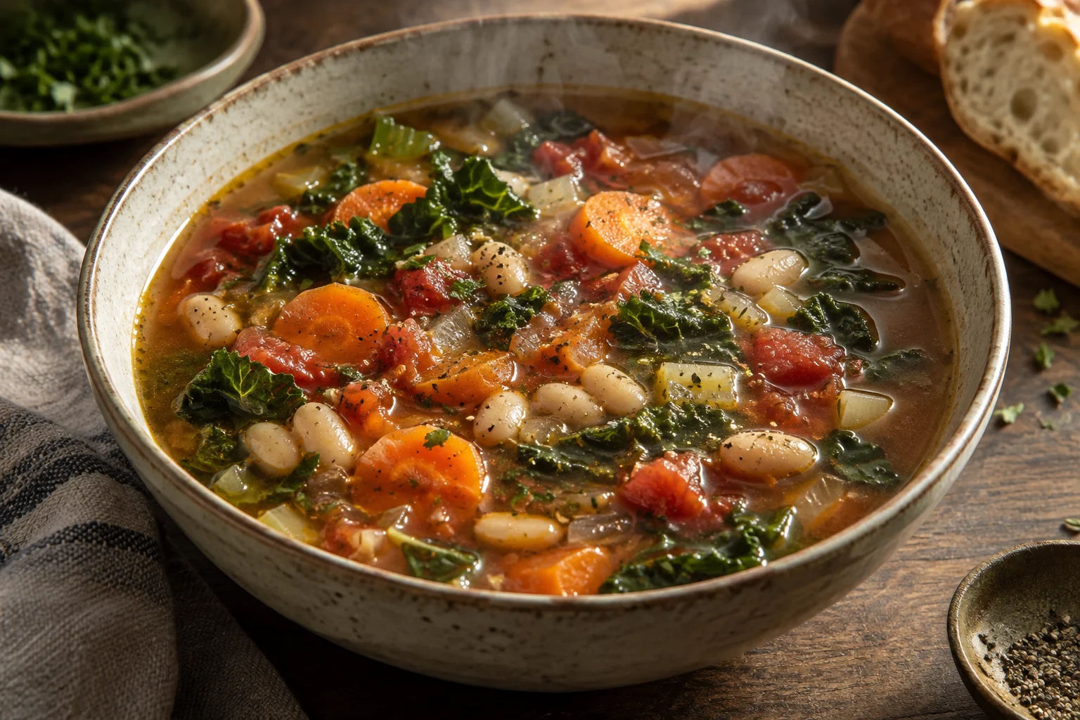 Finishing soups