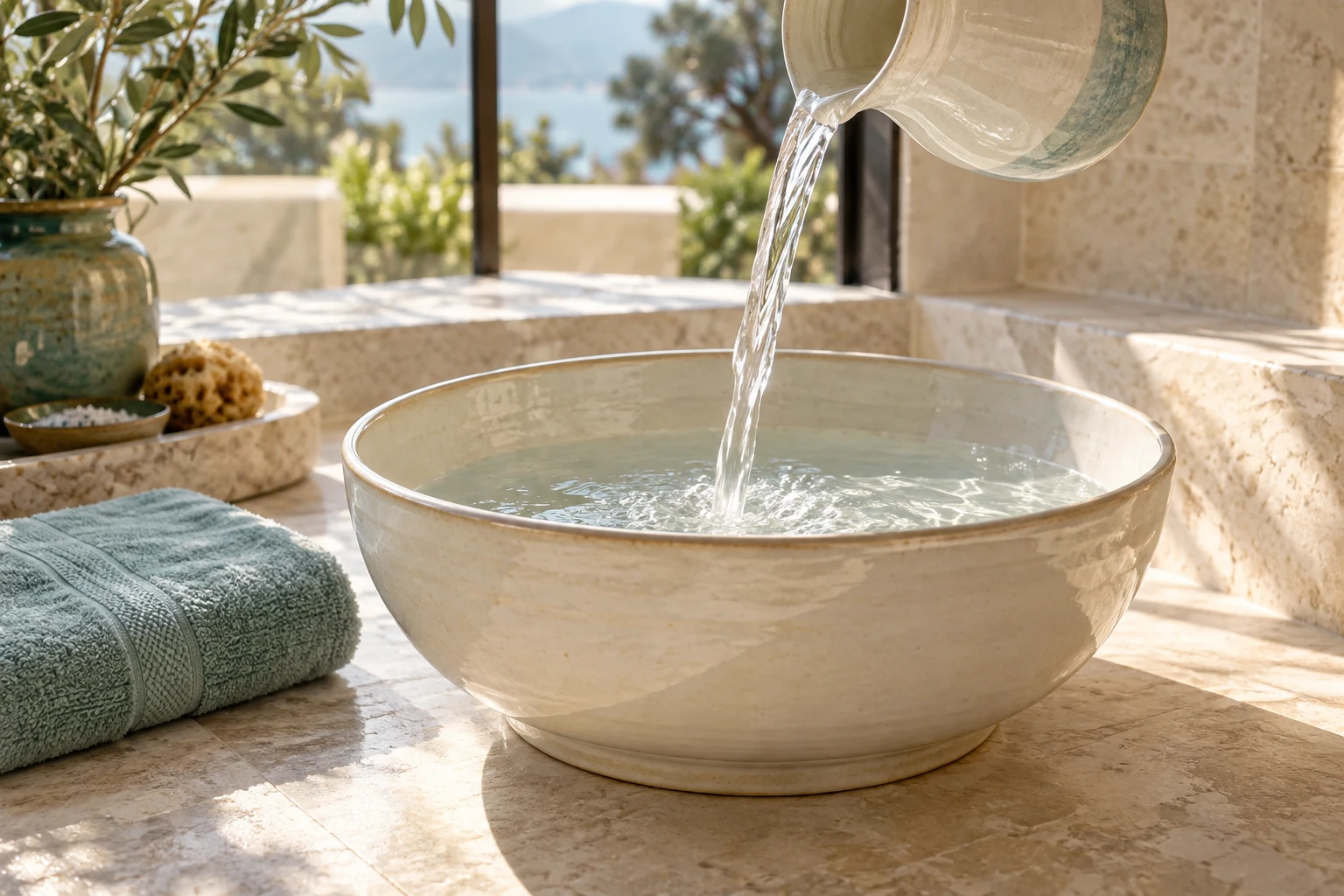 Fill a clean basin