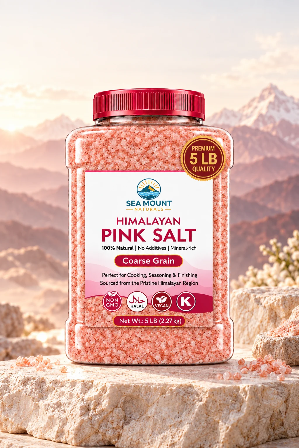 Himalayan Pink Salt — Coarse grain, 5 lb
